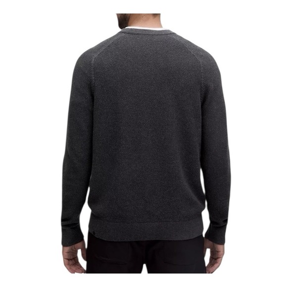 Lululemon Sweater Crewneck Mens XL Textured‎ Knit Heather Grey Atheisure Stretch